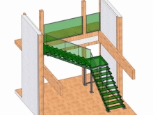 лестница из нержавейки 3D-модель lestnitca iz nerghaveyki 1